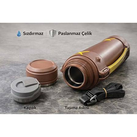 Mszm 1600 Ml Çift Katmanlı Vakumlu Paslanmaz Çelik Termos Alk4636
