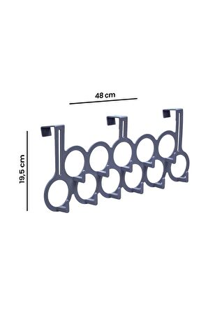 Gri Gondol Kapı Arkası Askılık - Çok Amaçlı Kapı Arkası Askılığı