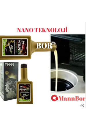 Mannbor Nano Teknoloji Gold Bor Elmas Motor Yağ Katkısı 250ml 2adet