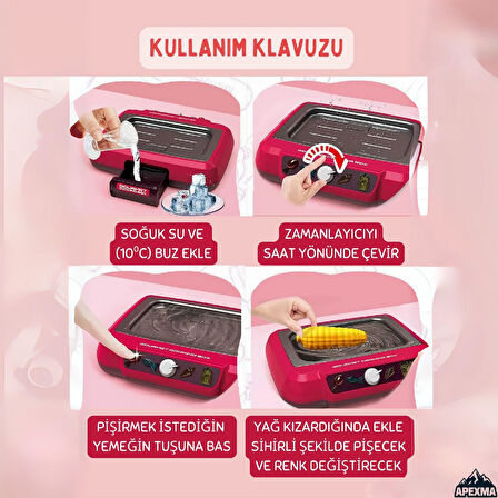 Oyuncak Pilli Barbekü Izgara Sihirli Ocak Mutfak Seti 20 Parça - Renk Değiştiren Sebze ve Gıdalar