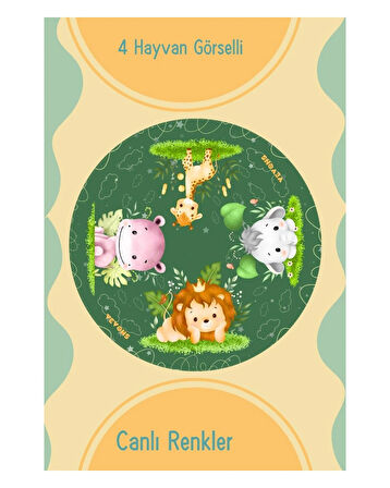 Neşeli Hayvanlar Oyuncaklı Oyun Minderi