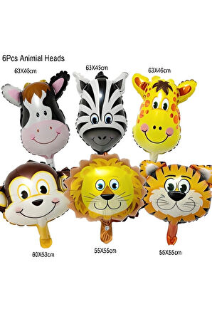 Jungle Safari Hayvan Balonlar Set