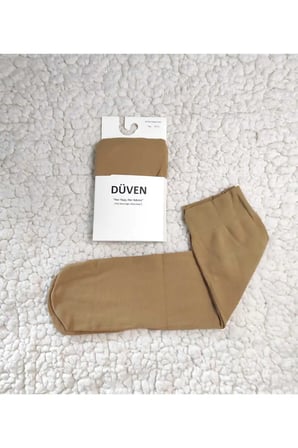 4'Lü Paket Cotton Dizaltı Mat Extra Yumuşak Ten Pantolon Çorap