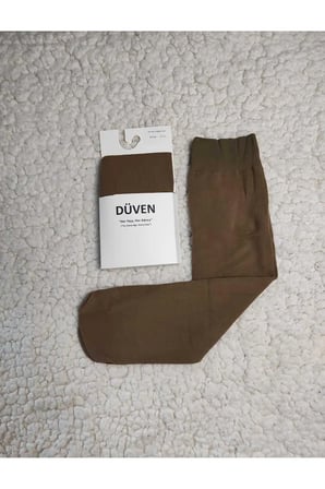 4'Lü Paket Cotton Dizaltı Mat Extra Yumuşak Bronz Pantolon Çorap