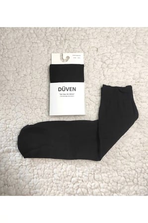 4'Lü Paket Cotton Dizaltı Mat Extra Yumuşak Siyah Pantolon Çorap