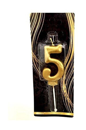 5 Yaş Gold Rakam Mum M178