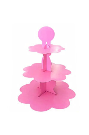Düz Pembe Kek Standı M281