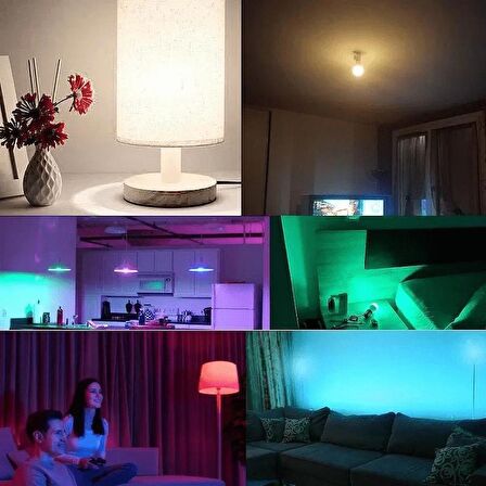 Renk Değiştiren Led Ampul - Dimmerli 9w Rgb - Uzaktan Kumandalı Led Ampul Renkli Ampül