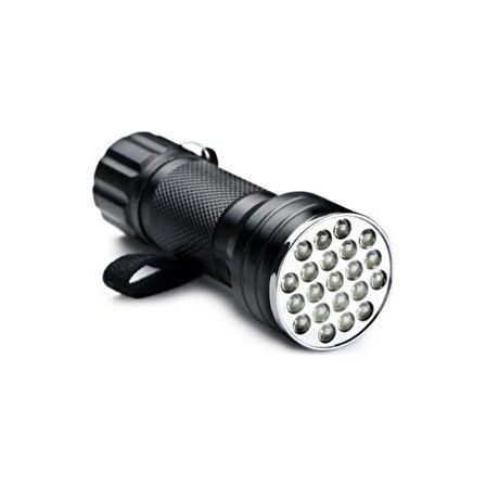 Uv Fener 21 LED Ultraviyole Fener Mor Uv Işık Lamba GS-142