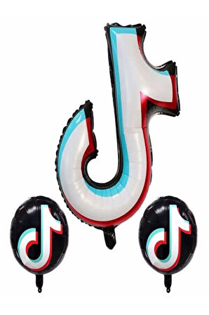 Tiktok 3lü Set Folyo Balon