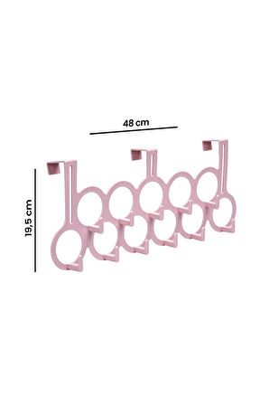 4 Adet Pembe Gondol Kapı Arkası Askılık - Çok Amaçlı Kapı Arkası Askılığı