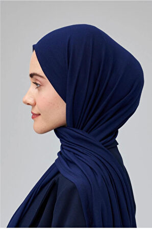 Aminenesil Modakaşmir Penye Şal Lacivert Renk