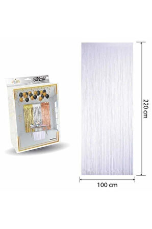 Lüks Kapı Perdesi Beyaz 100*220 Cm M156