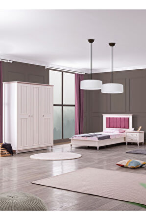 Ezgi Genç Odası - 3 Kapılı Dolap, Karyola, Komodin