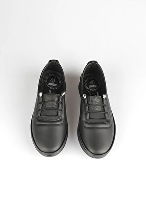 Siyah Kadın Ortopedik Taban Kadın Günlük Babet Ayakkabı