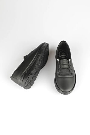 Siyah Kadın Ortopedik Taban Kadın Günlük Babet Ayakkabı