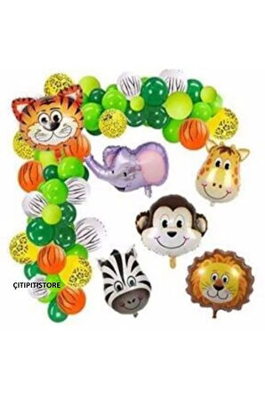 Çıtıpıtıstore Safari Lüks Balon Zincir Set