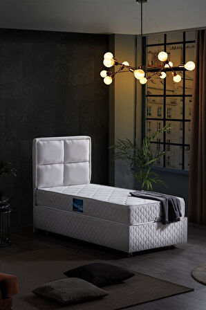 Grand Ikili Set, Tek Kişilik Baza Başlık Seti, Açık Mavi