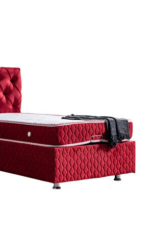 Vita Baza Başlık Comfort Ortopedik Yatak Seti, Bordo