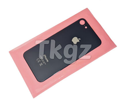 Tkgz İPhone 8 Arka Pil Batarya Kapağı (CAM) SİYAH