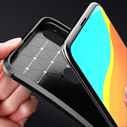 Gpack Huawei P Smart Z Kılıf Negro Karbon Dizayn SilikonNano Glass