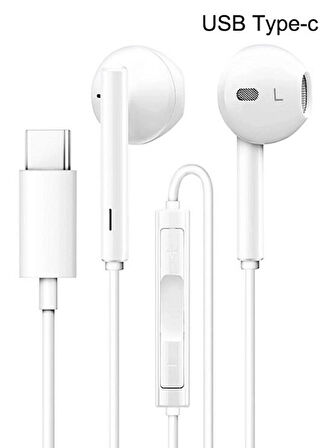 MOBİL GO Xiaomi Mi 14 / Mi 14 Pro / Mi 14 Ultra Type-c Kablolu Kulaklık uyumlu