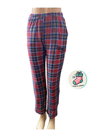 Lüx Unisex Mikro Süet Cepli Pijama Altı Tek Alt CS2 - Çorap Hediyeli.