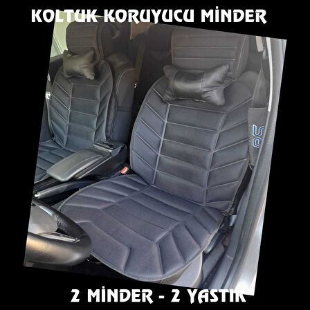 3 (E90) 2006koltuk uyumlu 2li minder ve 2 adet yastık- Siyah kalın süngerli