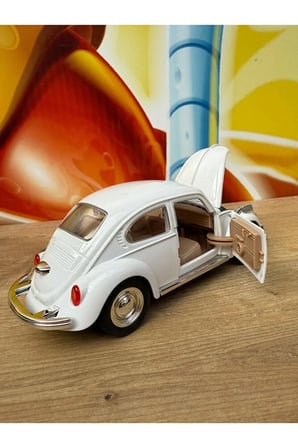 Sürtmeli Sesli Işıklı Oyuncak Vosvos Araba Açılan Kapılar Volkswagen Vosvos Model Araba