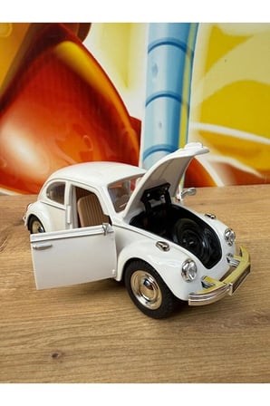 Sürtmeli Sesli Işıklı Oyuncak Vosvos Araba Açılan Kapılar Volkswagen Vosvos Model Araba