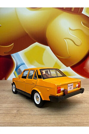 Fiat /Tofaş Murat 131 Koleksiyon Metal Araba 12cm Nostaljik Araba Sarı Murat 131 Diecast Araba