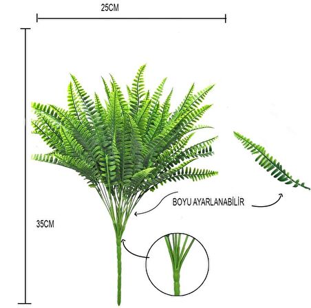 Yapay Çiçek Kuşkonmaz Demet 10 ADET Garnitür Yeşil Aradal Dekoratif Yapay Bitki