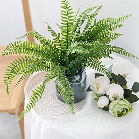 Yapay Çiçek Kuşkonmaz Demet 10 ADET Garnitür Yeşil Aradal Dekoratif Yapay Bitki