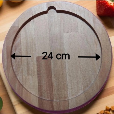 2 Adet 29 Cm Ahşap Pizza Servis Sunum Tabağı (İ̇Ç Çap 24 Cm) Küçük Ve Orta Boy Pizzalar İçin Nihale