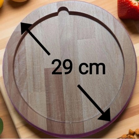 2 Adet 29 Cm Ahşap Pizza Servis Sunum Tabağı (İ̇Ç Çap 24 Cm) Küçük Ve Orta Boy Pizzalar İçin Nihale