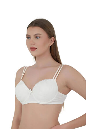 Kadın Sütyen Light C Cup - Balenli Dolgusuz Dantelli