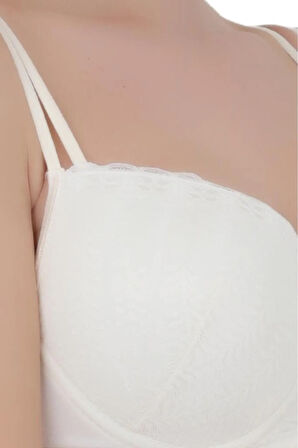 Kadın Sütyen Light C Cup - Balenli Dolgusuz Dantelli