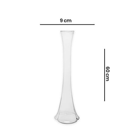 Girist Home Büyük Boy Köşe ve Pampas için Dekotarif Vazo 60 cm