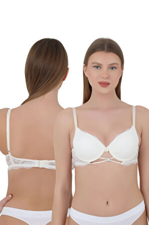 Kadın Sütyen Light B Cup - Balenli Dolgulu Dantelli