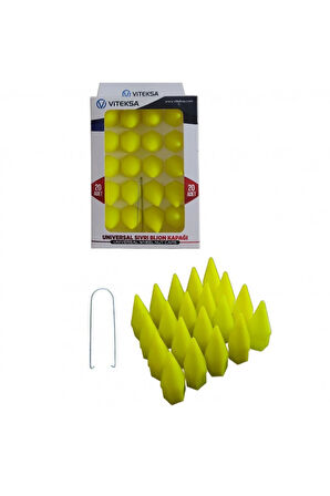 BİJON KAPAĞI SİVRİ 19MM FOSFOR SARI 20Lİ SET