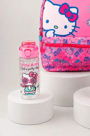  x Dekomus "Love Shine Collection" Hello Kitty Lisanslı Ortopedik İlkokul Çantası,Matara Ve Beslenme Kabı Seti