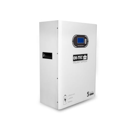 OR-TEC Solar Truva Serisi 5KWH 51.2V 100Ah Duvar Tipi LiFePO4 Batarya