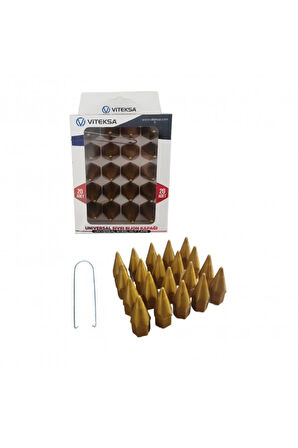Viteksa Bijon Kapağı Sivri 19mm Altın Sarı 20li Set