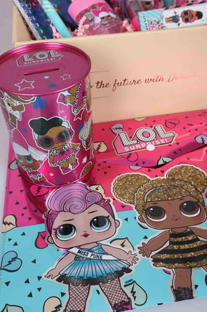 DEKOMUS ÖZEL KUTULU LİSANSLI L.O.L SURPRISE PINK LOVE KIRTASİYE SETİ 