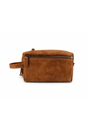 Erkek Hakiki Deri Taba Fermuarlı El Ve Clutch Çanta