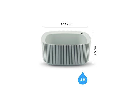 Omnipazar KRS-247 Pera Dekoratif Aranjman Kaktus Sukulent Saksı 1 Litre No 1