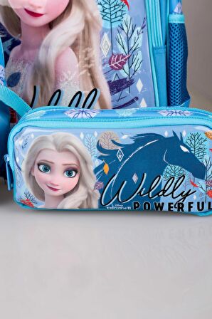 COOL GIRL ÖZEL KOLEKSİYON LİSANSLI FROZEN ELSA OKUL ÇANTASI,BESLENME ÇANTASI VE KALEM ÇANTASI 3'LÜSÜ 