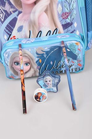 COOL GIRL LİSANSLI FROZEN ELSA OKUL ÇANTASI,KALEM ÇANTASI VE KIRTASİYE SETİ 