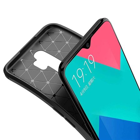 Gpack Xiaomi Redmi 8 Kılıf Negro Karbon Dizayn SilikonNano Glass