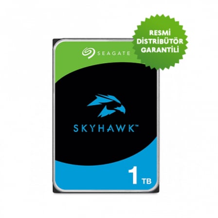 1 TB SEAGATE 3.5 SKYHAWK SATA 5400RPM 256MB 7/24 GUVENLIK ST1000VX013 3 YIL RESMI DIST GARANTILI